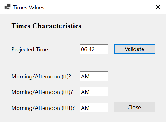 Times Formats - The AM/PM Occurrence